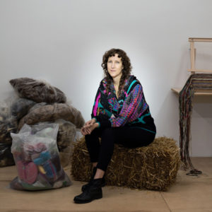 Photo of Laura Splan in her studio by Danielle Ezzo